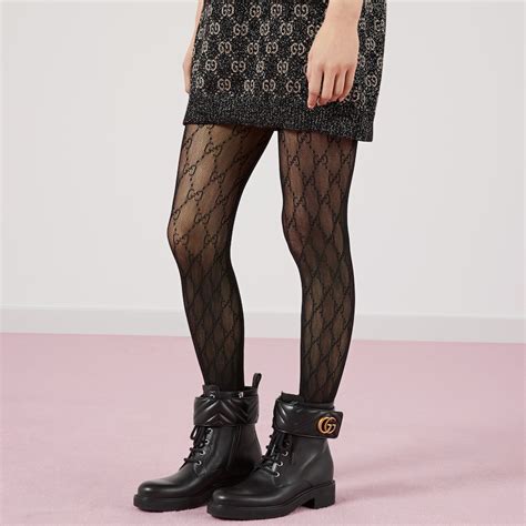 collant à effet usé noir gucci|Collants GG en noir – Gucci .